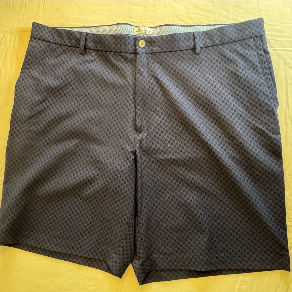 EUC Peter Millar Crown Crafted Skulls Micro Print Navy Shorts 42